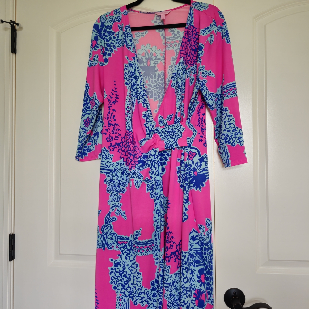 Lilly Pulitzer Pink and Blue Floral Dress
